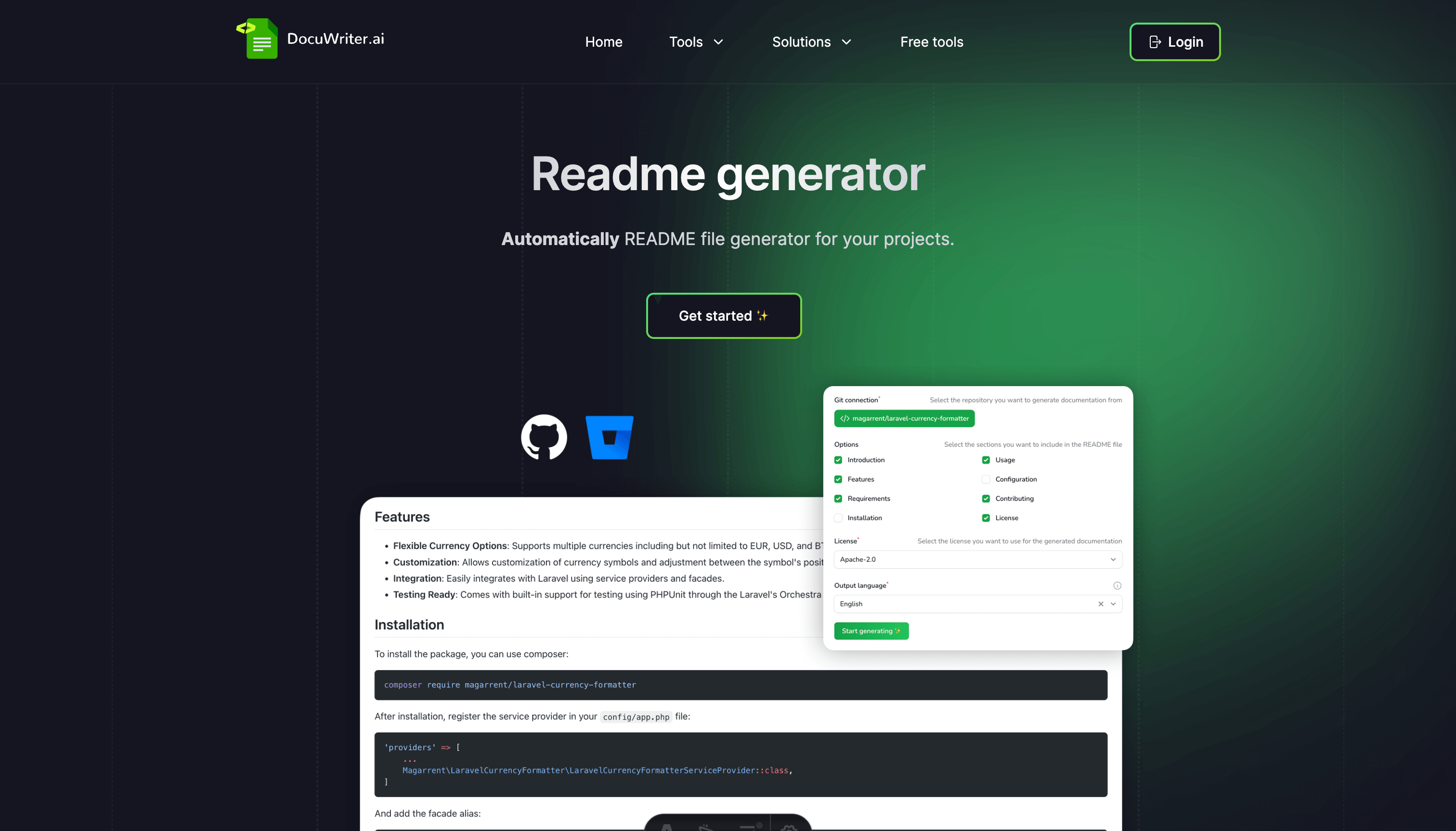 Online Readme file generator | DocuWriter.ai